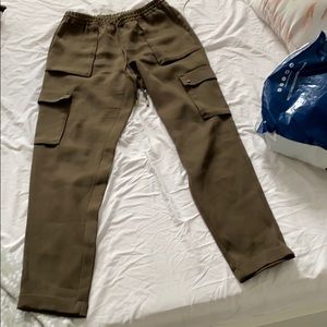 Satin Green Cargo Joggers from H&M. Beautiful fit!
